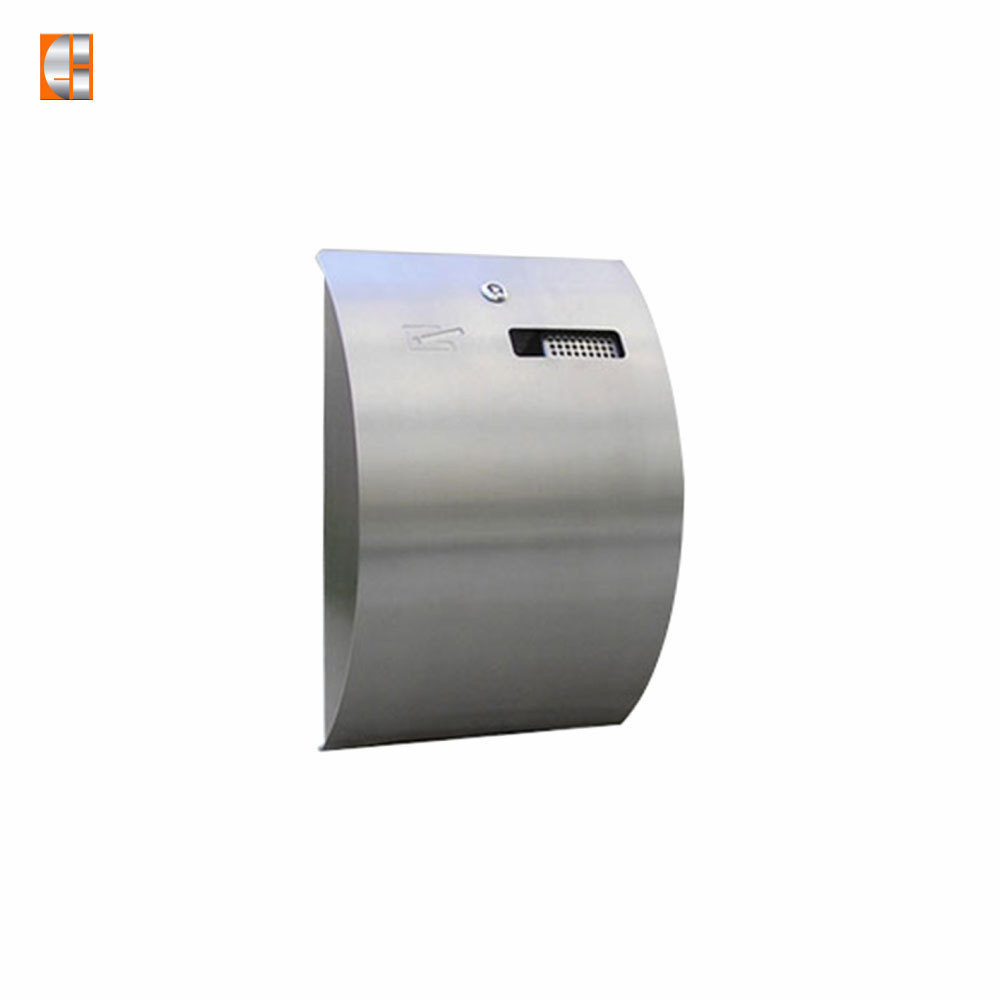 Cigarette bin stainless steel wall mounted ashtray box high quality OEM metal hardware manufacturer China