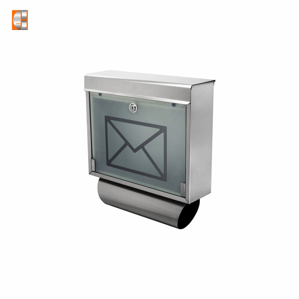 Mailbox stainless steel letter newspaper wall mount locking modern window post box hot sale OEM factory China