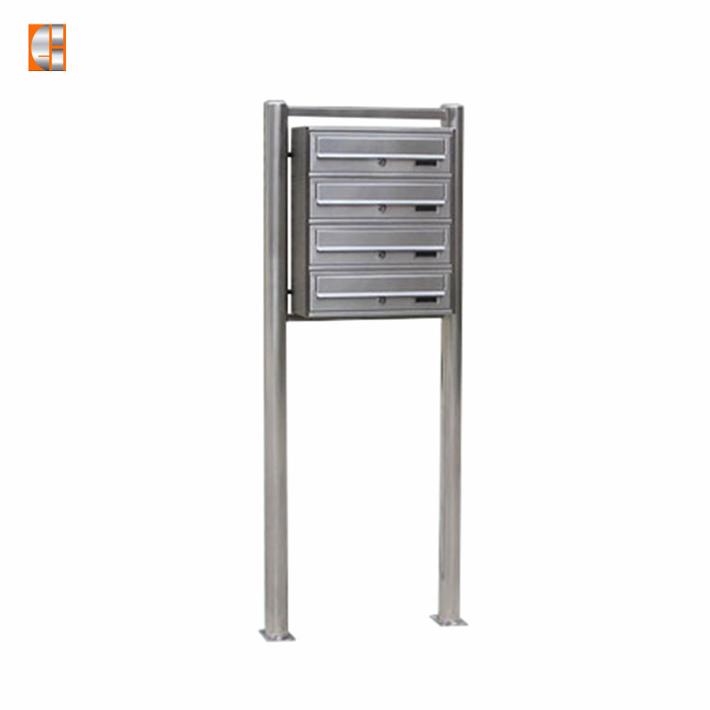 Post mount mailbox stainless steel pole stand high quality security multi-unit letter box OEM manufacturer China