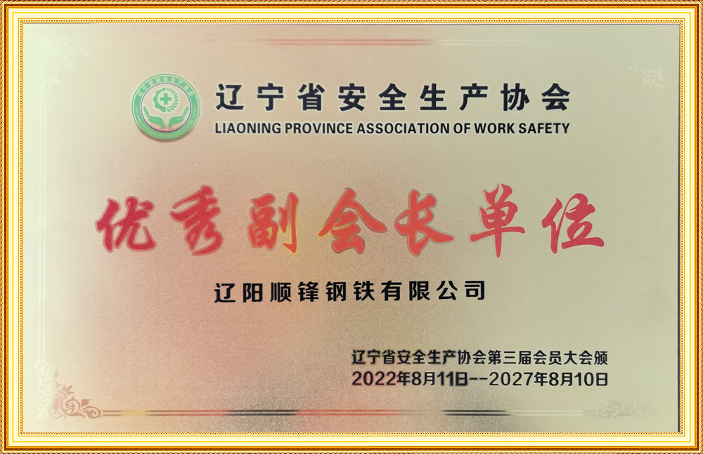 遼寧省安全生產協(xié)會副會長單位