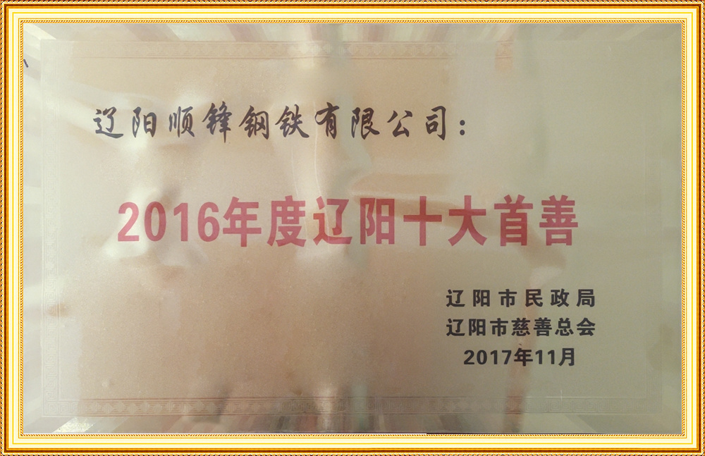 2016年度遼陽十大首善