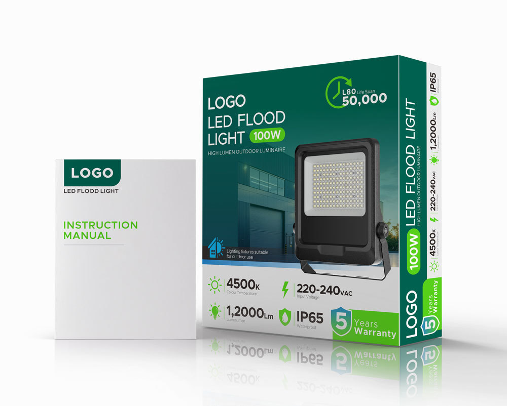 Personnalisation de l'emballage et des matériaux pour projecteur LED modèle FE