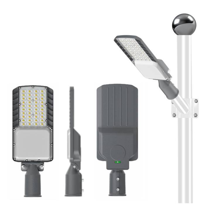 Réflecteur LED 50W pour éclairage public, haute puissance, fonte d'aluminium, IP65, étanche, extérieur