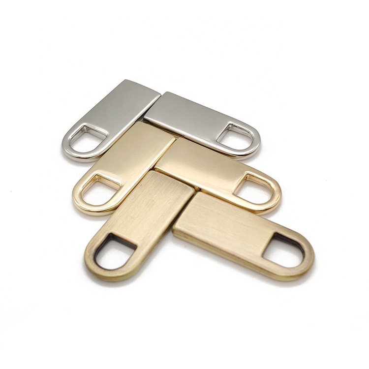 gold anti-brass 19mm alloy zipper puller metal accessories for bags garment shoe