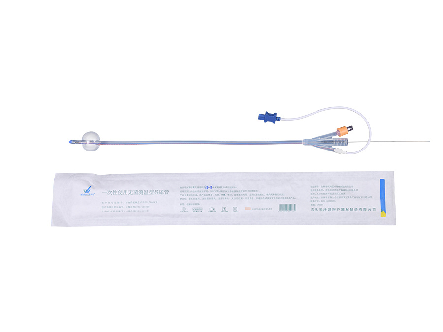Disposable Sterile Temperature-Measuring Urethral Catheter