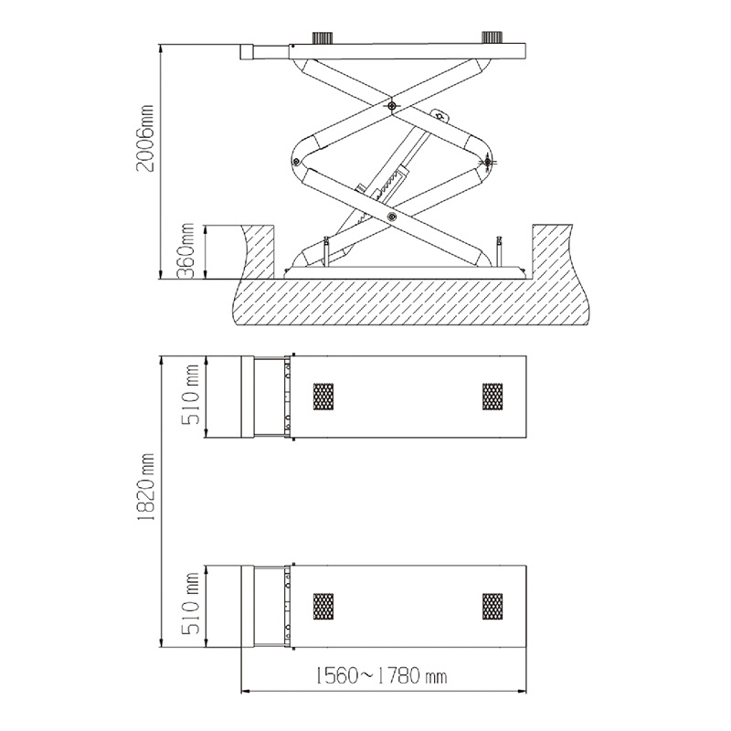 3.5 Ton Full-rise Scissor Lift-tongrun Co., Ltd Professional Jack 