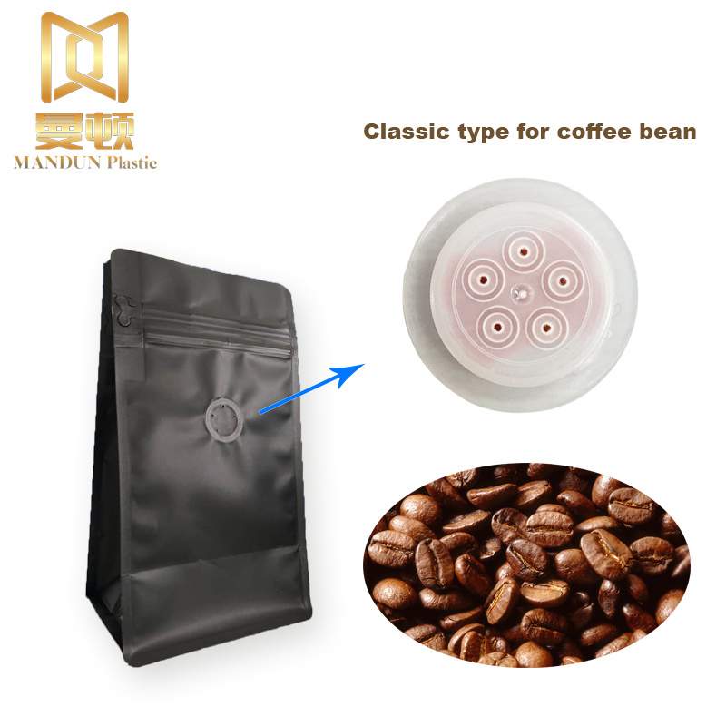 Оптовая пищевой сорт односторонний вентиляционный пластиковый дегазационный воздушный клапан для кофейных мешков