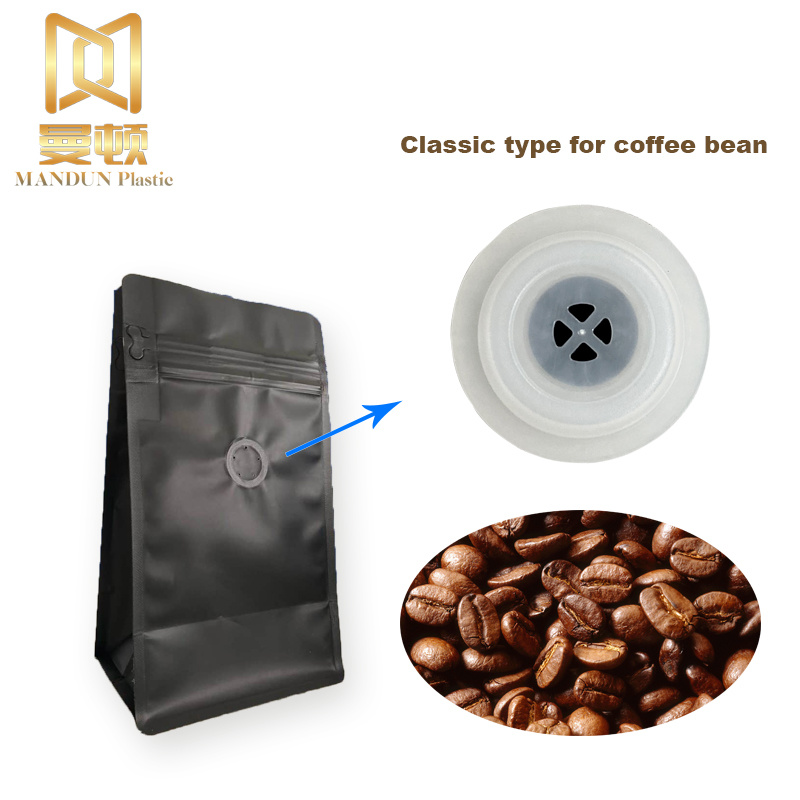 Válvula de desgasificación de una manera plástica de la categoría alimenticia de la venta caliente para la bolsa del polvo del café