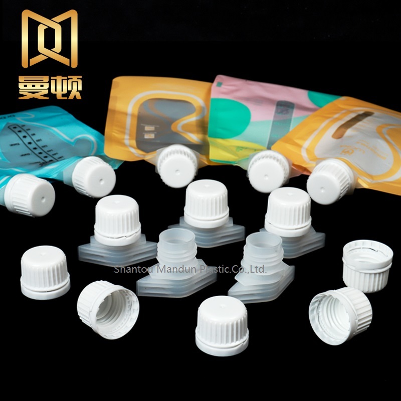 Bolsa de detergente 16mm tapa de boquilla de plástico con pico para doypack tapa de plástico tapón de rosca