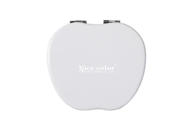 Apple Shape Compact Mirror with PU Surface