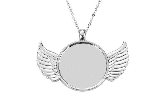 Sublimation Round Pendant with Wings