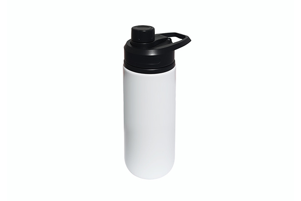 600ml Aluminum Water Bottle with Black Portable Lid