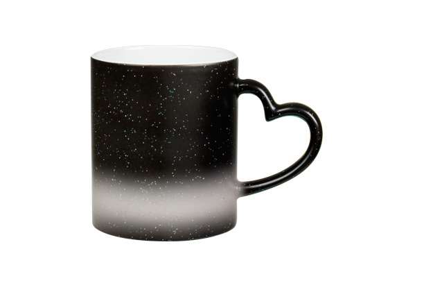 11 oz. Black Color Changing Mug with Stars