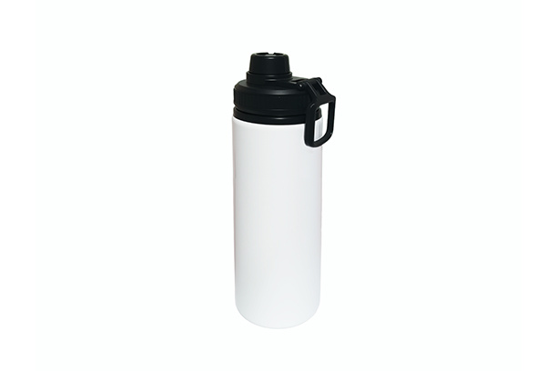 750ml Aluminum Bottle w/Swivel Handle and Screw-on Top - Black