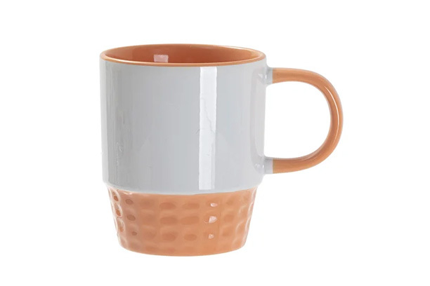 10 oz./300ml Stackable Inner/Handle Color Mug - Orange