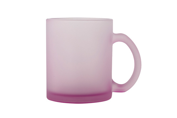 10 oz. Frosted Glass Mug-Purple