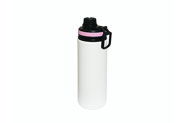 750ml Aluminum Bottle w/Swivel Handle and Screw-on Top - Pink