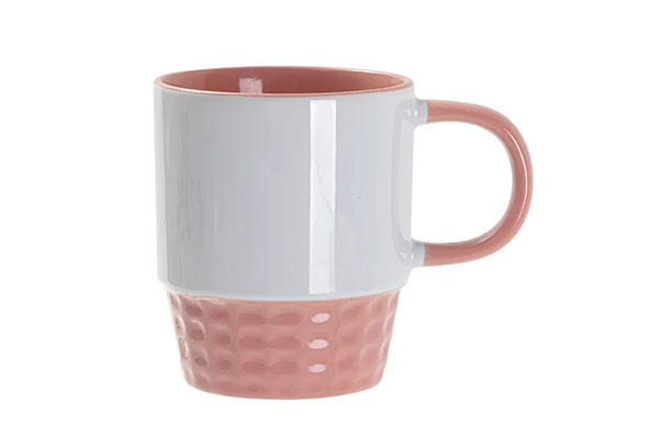 10 oz./300ml Stackable Inner/Handle Color Mug - Pink