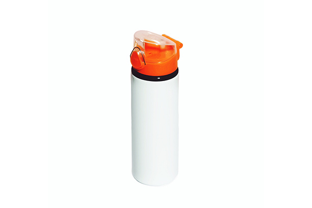 750ml Aluminum Bottle wFlip-top Lid- Orange