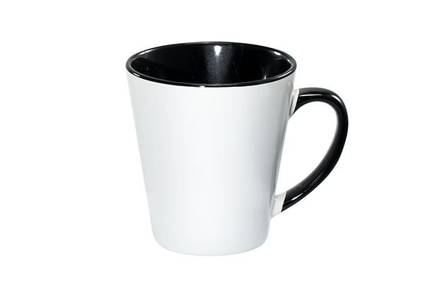 12 oz. Inner/Handle Latte Black Mug