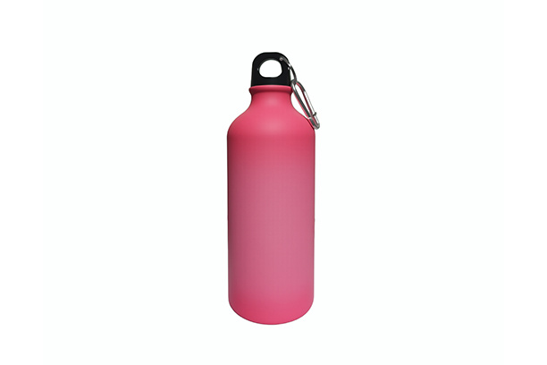 600ml Cold Color Changing Aluminum Sport Water Bottle - Rose Red