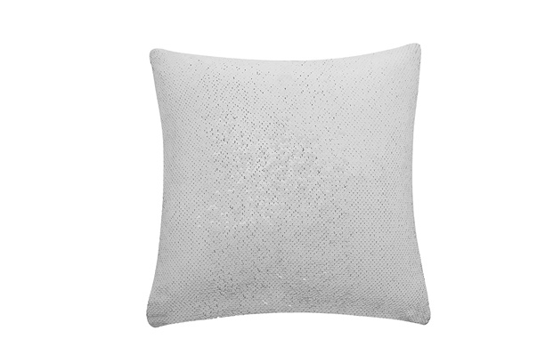 Magic Sequin Pillow Case (White/White)