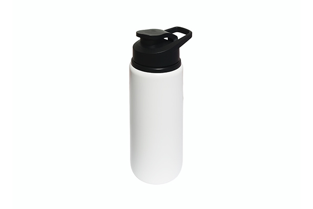 600ml Aluminum Bottle with C6 Lid - Black
