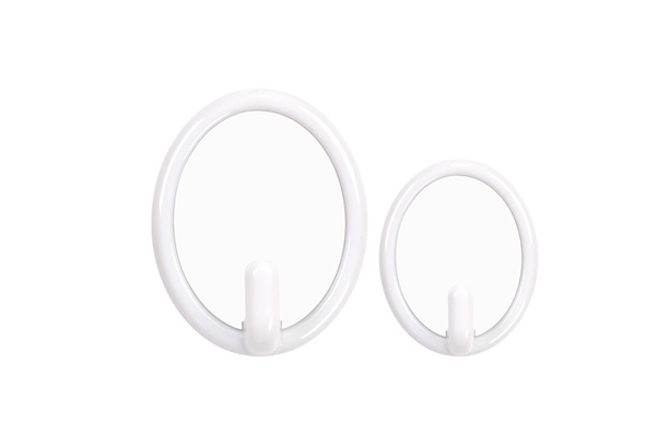 White Oval Shape Plastic Hanger (Big)