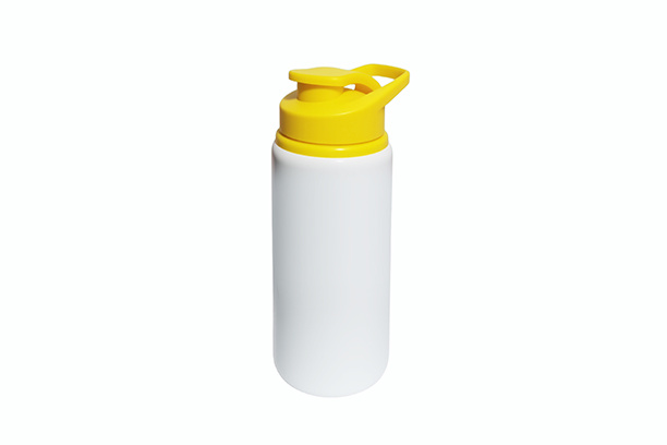 600ml Aluminum Bottle with C6 Lid - Yellow