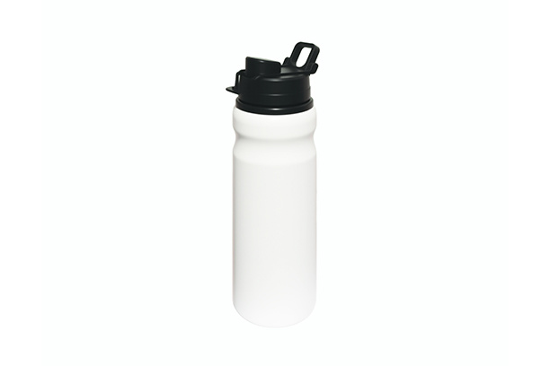 750ml Aluminum Bottle w/Slim Body, w/Colored Flip-top Cap-Black
