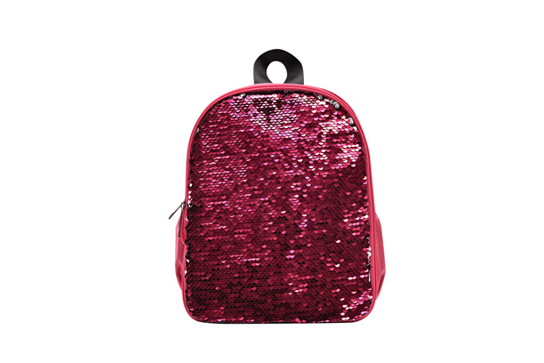 Sequin Rose Red School Bag, Big
