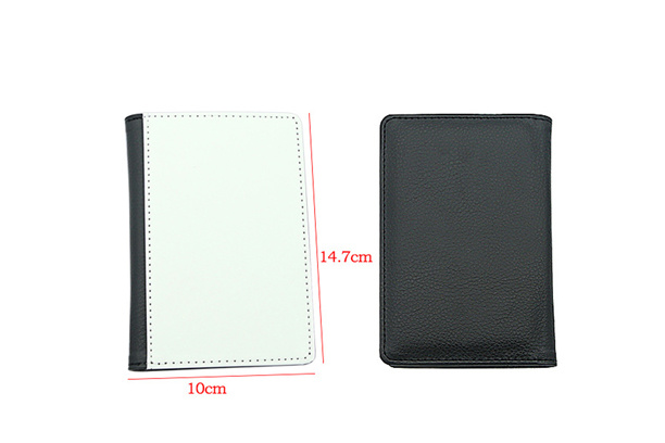 Sublimation Passport Holder w/Card Slots, Black