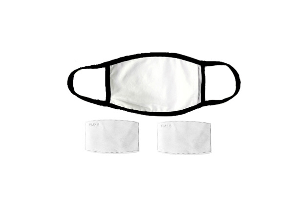 Face Mask with Filter Pocket,Black,Big