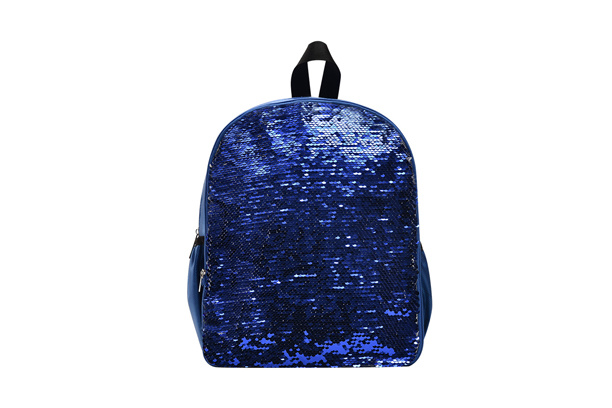 Sequin Blue School Bag, Small