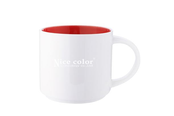 14 oz. Inner Color Coffee Mug-Red