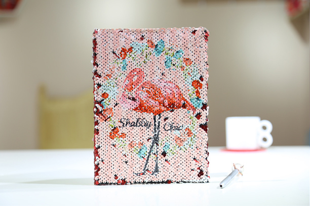Sequin Notebook.Red.Small