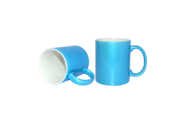 11 oz. Sparkling Mug, Light Blue