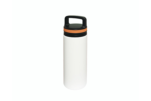 750ml Aluminum Sports Water Bottle with Orange Handle