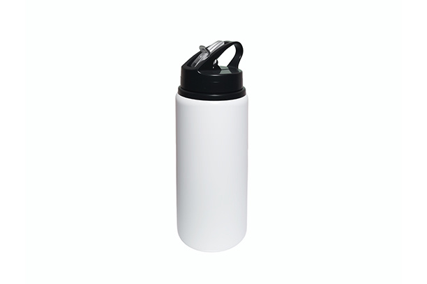 600ml Aluminum Bottle w/Straw Lid and Finger Grip