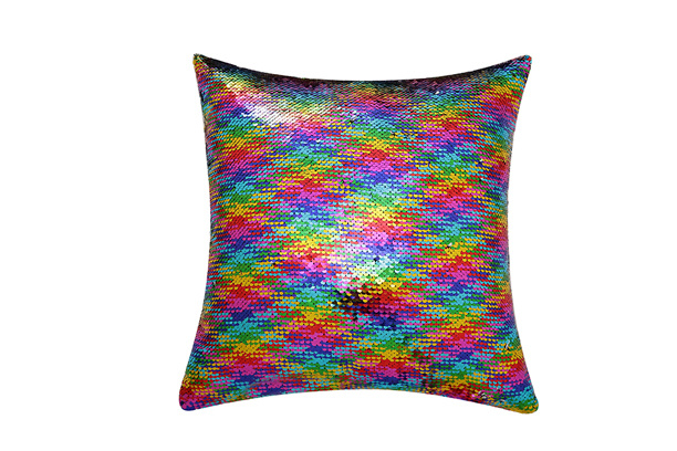 Magic Sequin Pillow Case, Square (Colorful Color/White)