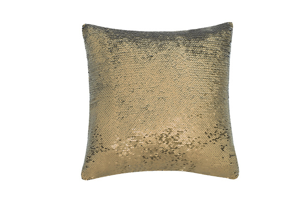 Magic Sequin Pillow Case (Gold/White)
