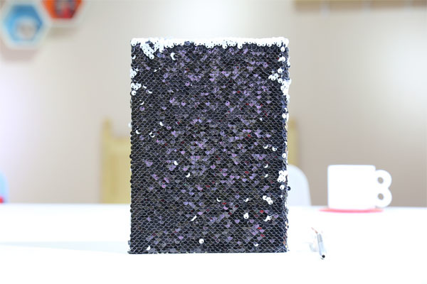 Sequin Notebook.Black.Small