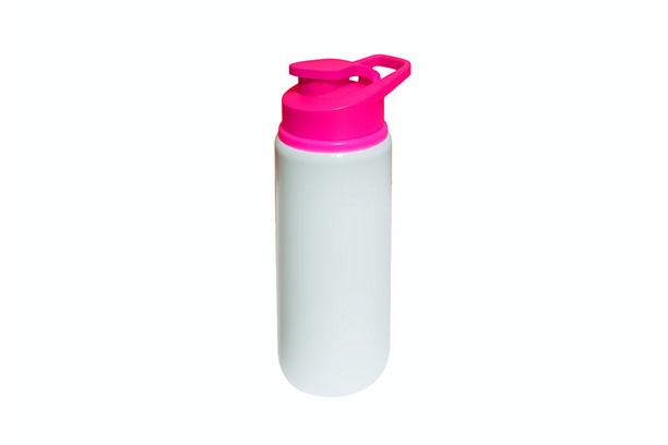 600ml Aluminum Bottle with C6 Lid - Pink