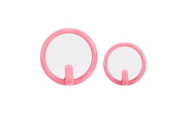 Pink Round Shape Plastic Hook (Big)