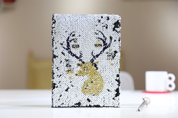 Sequin Notebook.Black.Small