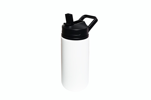 600ml Aluminum Water Bottle with Black Handle Cover
