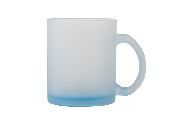 10 oz. Frosted Glass Mug-Lake Blue
