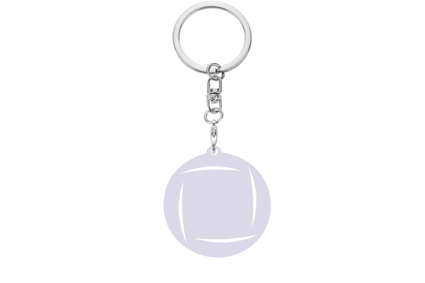 Stainless Steel Hollow Keychain-Round Shape
