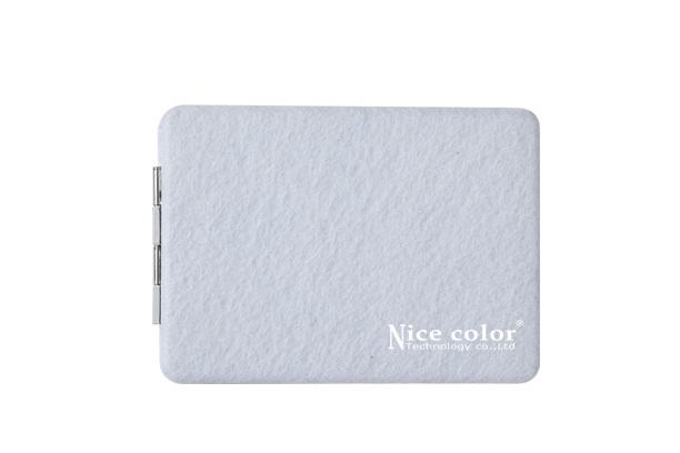 Rectangular Shape Compact Mirror with Flocking Surface