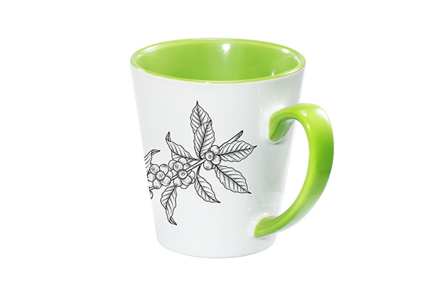 12 oz. Inner/Handle Latte Light Green Mug